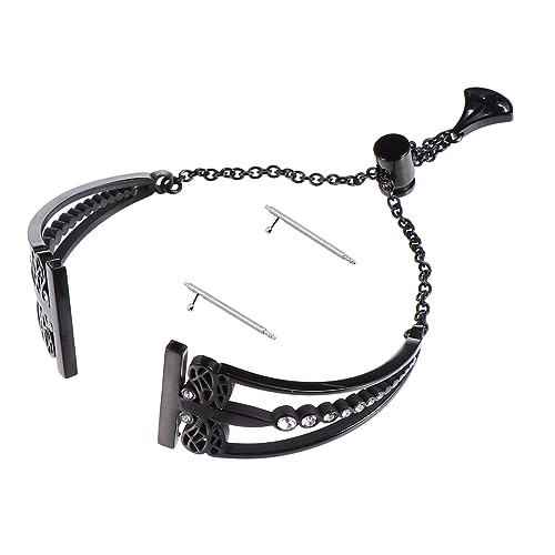 Bracelet strass montre homme bande métallique ajustable et maille scintillante amovible