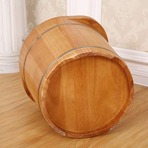 Barrel de madera para spa de pies Katzowen con cubierta miniatura 5