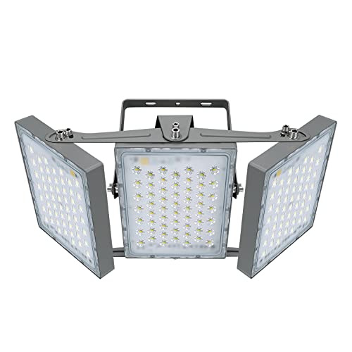Preisvergleich Produktbild STASUN 300W LED-Sicherheitslicht, 27000LM Superhell LED Fluter Flutlicht Außenstrahler, IP65 Wasserfest, 5000K Tageslicht, 3 Flutlicht mit verstellbarem Kopf unter, für Garage, Scheune, Patio, Hof.