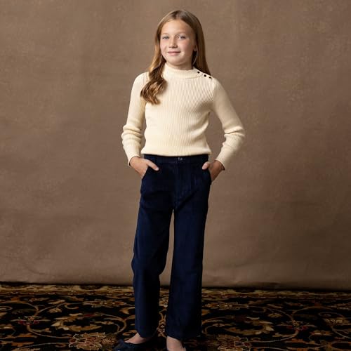 Image of Hope & Henry Girls Cable Front Pullover Sweater