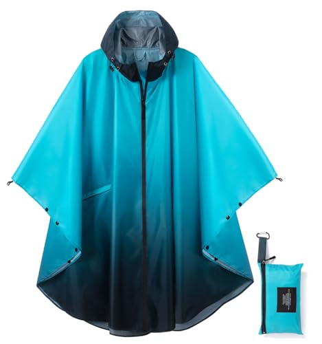 Image of salamra Rain Poncho Jacket - Hooded Waterproof Raincoat with Pocket for Women Men Adults
