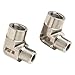 2 304 Stainless Steel 90 Degree Elbow Adapter, 3/8 Inch NPT Male to Female Connector Industrial Applications