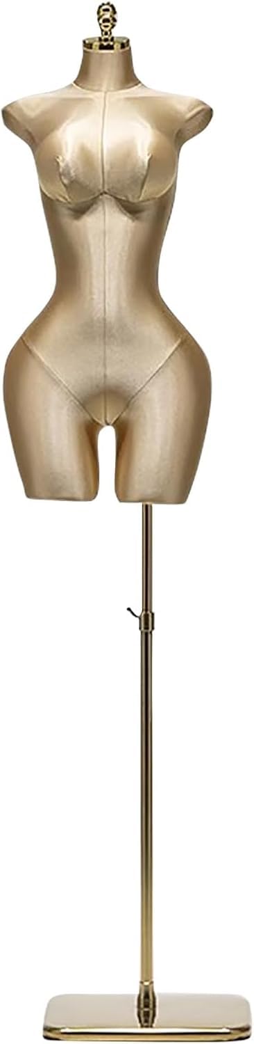 CONGRUI Female Mannequin Plus Size, Clothing Maniqui with Adjustable Stand, Body Display Torso for Fashion Store or Window Showcase(Yellow)