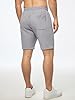 Elegancity Shorts Men Summer Drawstring Elastic Waist Casual Summer Beach Texture Shorts for Men with Pockets,Grey 3XL #3