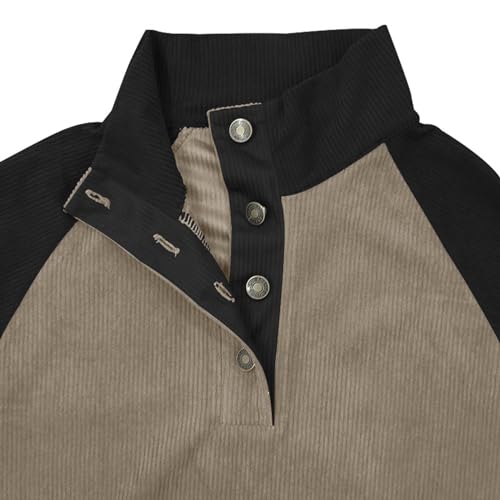 Mens 1/4 Button Sweater Short Sleeve Stand Collar Mens Sweatshirt Thermal Shirt Men's Sweatshirts No Hood, Mens Hoodie3