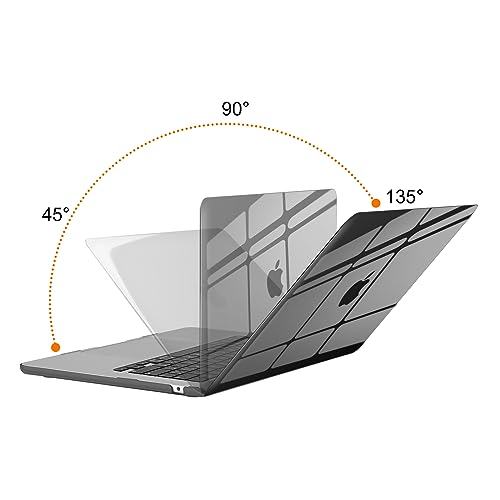 Image of MOSISO Compatible with MacBook Air 15 inch Case M4 M3 M2 2025 2024 2023 Release A3241 A3114 A2941 with Touch ID, Plastic Hard Shell Case&Keyboard Cover&Screen Protector&Storage Bag, Smoke Black