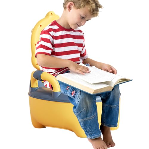 Silla para orinal, protector de para animales, soporte para la espalda, asiento de entrenamiento antideslizante con asas, cómodo inodoro para niños pequeños para baño, guardería, sala de juegos