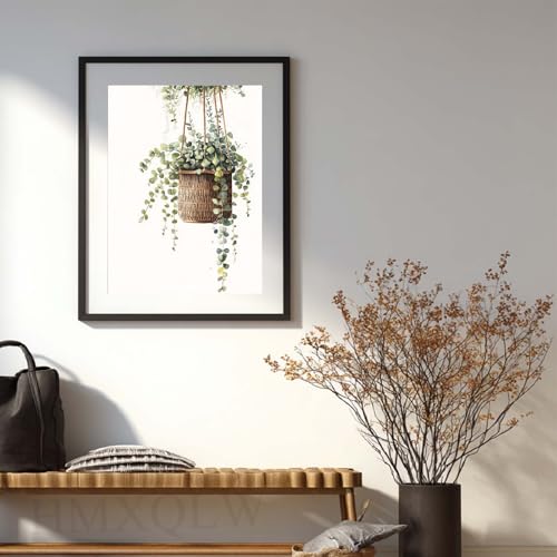 Tableau chat noir et feuilles vertes boho 3 pièces 60x80cm - 6