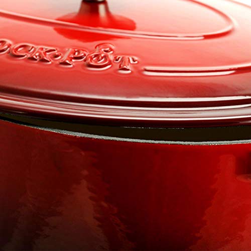 Crock-Pot-Artisan-Oval-Enameled-Cast-Iron-Dutch-Oven-7-Quart-Scarlet-Red