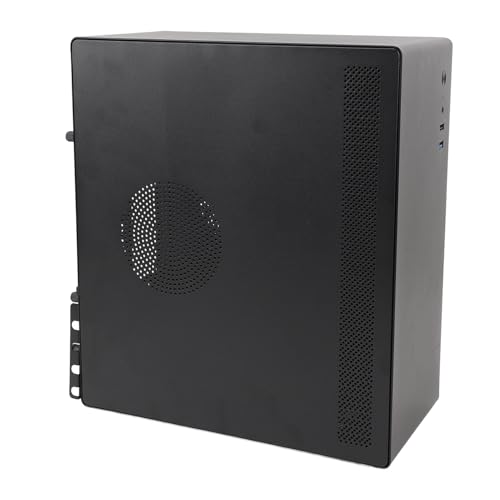 Gabinete para computadora de escritorio metálico resistente y espacioso para gaming y oficina 330x290x145mm negro miniatura 1