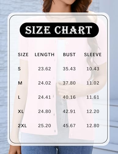 Image of FreshNight Women's 2025 Short Sleeve Cardigan Button Up Hollowed Out Crewneck Shrug Sweaters Knit Sweater Tops Lightweight