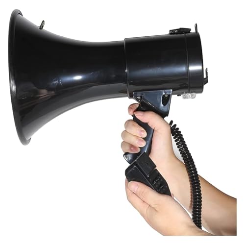 Bullhorn - Altoparlante megafono con registrazione e riproduzione, ideale per uso esterno, cheerleader e applicazioni di polizia