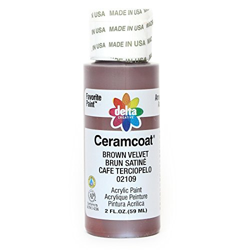Plaid:Delta Ceramcoat Acrylic Paint 2oz-Brown Velvet - Opaque