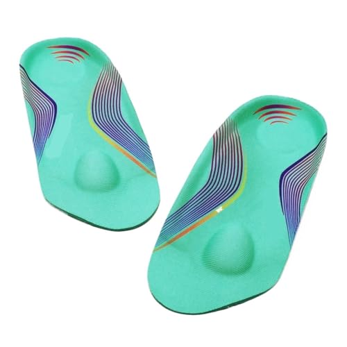 Plantillas ortopédicas de soporte de arco 3/4 adecuadas para dolor de talón, pies planos, fascitis lantar, fatiga del arco o del pie (verde, UE (35-39)-181 mm)