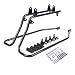 TCMT Black Saddlebag Saddle bag Conversion Brackets Fits For Harley Davidson Heritage Softail 1986-2013