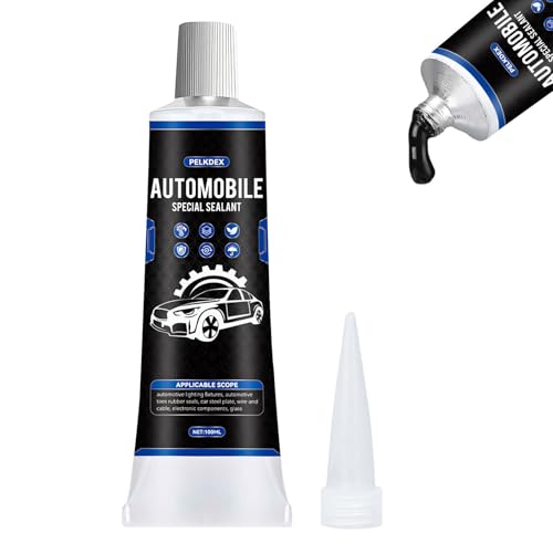 Colle de carrosserie noire, 100 ml, mastic d'étanchéité pour carrosserie, durcissement rapide, résistance aux hautes températures, convient pour portes de voiture, fenêtres de voiture, toits de