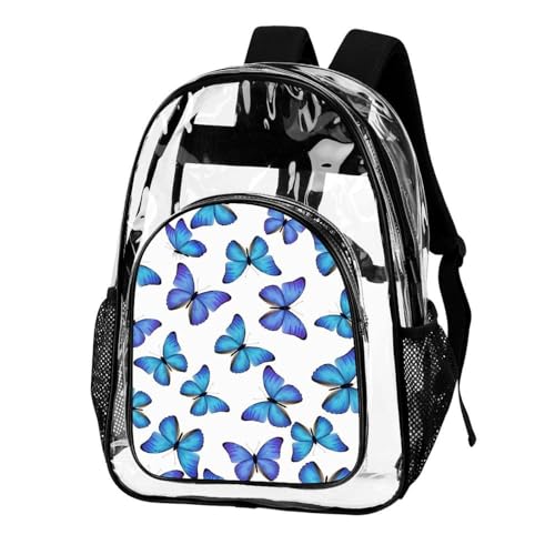 Portable Casual Plastic Backpacks for Women and Men Beach, Travel, Picnic, Vacation, Concerts, Outdoor Picnic Use (Butterfly)2