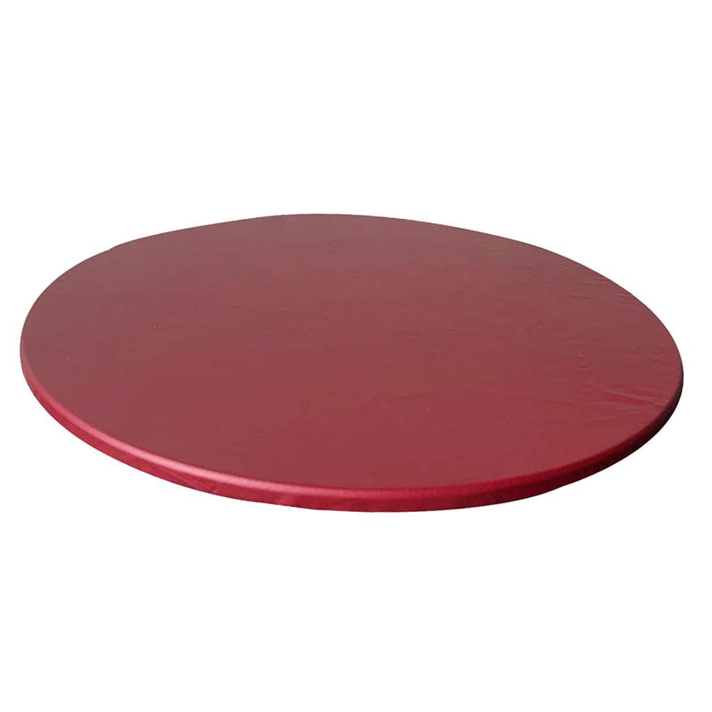 MERISHOPP Waterproof Non-Slip Round Fitted Tablecloth Table Cover Cloth 120cm Wine Red| Furniture Accessories | Replacement Parts | Sofa Leg Set-image-24