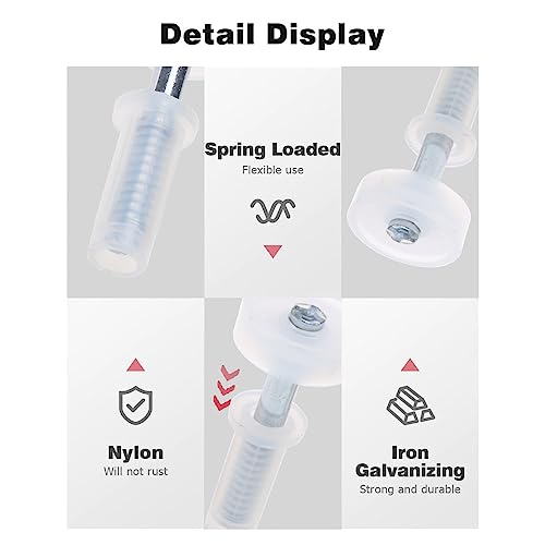 4 Pack Bi-Fold Door Top Guide Wheel Hardware Repair Set Double Folding Hardware Part for Elastic Shafts miniatura 2