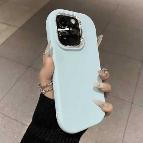 Coque de téléphone antichoc en silicone bleu pour iPhone 12 13 14 Pro