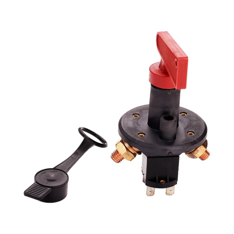 150A Battery Disconnect Switch, 12V 24V Waterproof Kill Isolator with Brass Nuts for Car, Boat, Marine, RV and Vehicle Electrical Equipment