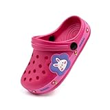 Miamooi Toddler Girls Boys Clogs Cute Cartoon Garden Water Clogs Little Kid Non-Slip Slides Indoor Outdoor Waterproof Beach Sandals Slip-on Beach Pool Shower Slippers Water Shoes
