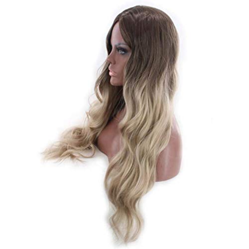 FRCOLOR 1 Unidade Peruca Frontal De Renda Sintética Perucas Frontais De Renda Humana Perucas Verdes