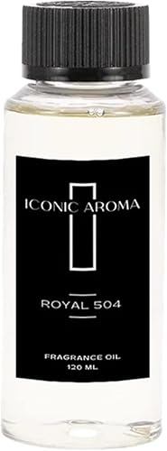 Iconic Aroma - Aceite de Fragancia Royal 504 - Mezcla refinada y delicada - Facetas minerales de ámbar gris y los tonos amaderados - Aroma real -