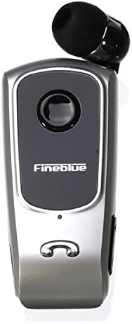 Lxyus FineBlue F920 Wireless Auriculares Driver Bluetooth Headphone in-Ear Earphone Calls Remind Vibration Wear Clip Headset for Phone(Silver)