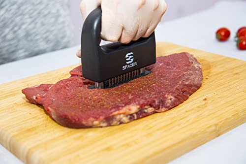 Meat Tenderizer Tool 48-Blades Ultra Sharp Stainless Steel Needles For Steak For Kitchen And Restaurants Easy To Clean #TOP5