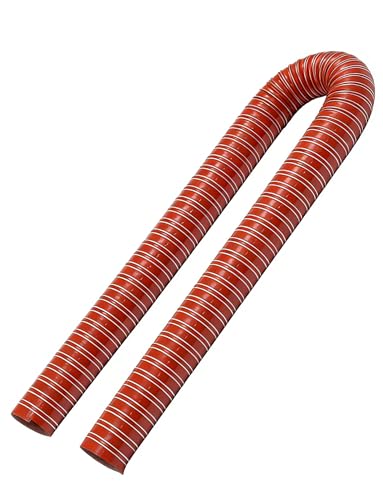 High Temperature Silicone Ducting Hose - Fire Retardant Fiberglass Flexible Duct with Steel Wire Reinforcement for Ventilation(15.2cm/5.98in,100cm/39.37in)