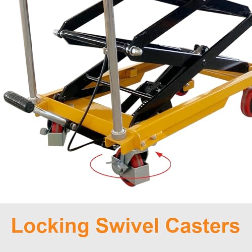 Carrello elevatore idraulico da 200 kg, pompa a pedale ideale per magazzini, movimentazione di materiali di carico e soluzioni di assemblaggio industriale, carrello elevatore resistente
