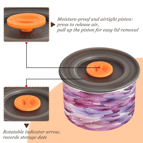 Envase para café hermético de acero inoxidable rosa miniatura 3