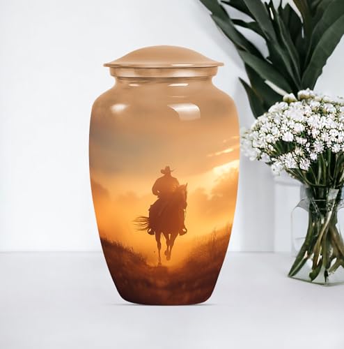 Image of Cowboy Urn - Adult Female Mother Cremation Urn (10 inch Pack of 1)