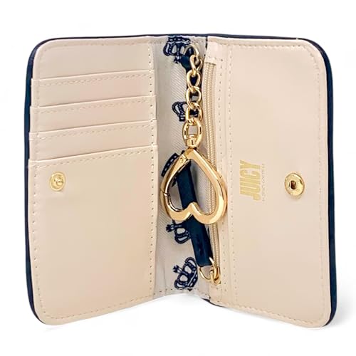 Juicy Couture Women's Simple Single Fold Wallet with Keyring (Gull Grey)3