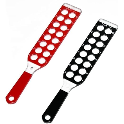 FocusVue Conjunto de 2 lentes de retinoscopia óptica com 32 lentes de enquadramento para exame rápido de óculos de dioptria com bolso de nylon