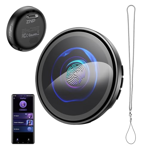 ZNP Z01 AI Companion Digital Badge, Wearable Bluetooth 6.0 Translator with HD Touch Screen, Smart AI Assistant Badge for Travel Business Daily Life (Pendant&Pin)