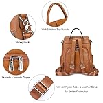 S-ZONE Leather Backpack Purses for Women Antitheft Soft Rucksack Ladies Shoulder Bag Medium - Image 5