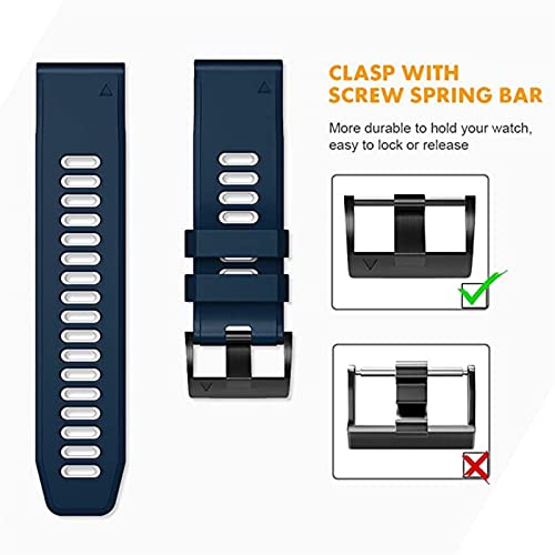 Bracelet montre 22mm Fenix 5 5Plus silicone agate libération rapide - 5