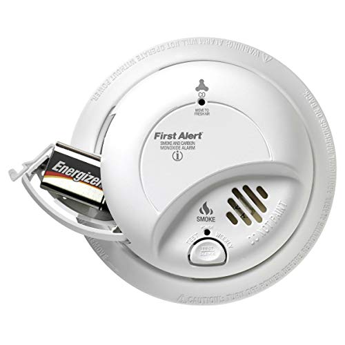 Image of FIRST ALERT BRK SC9120FF Hardwired Smoke and Carbon Monoxide (CO) Detector with Battery Backup, 1 pack , White