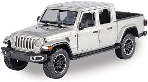 Motormax Toy 2021 Gladiator Overland (Closed Top) Pickup Truck Silver Metallic 124-127 Diecast Model Car by Motormax 79365