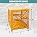 biosp Heavy Duty Horizontal Cylinder Storage Cabinet with Locking Single Door, Industrial Propane Storage Cage with Danger Warning Sign, Yellow