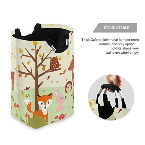 Senya Forest Fox With Owls Large Storage Basket Collapsible Organizer Bin Laundry Hamper For Nursery Clothes Toys #TOP1