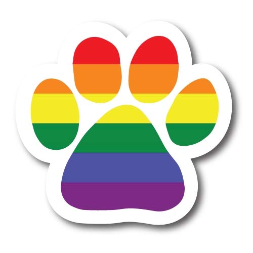 Magnet Me Up Blank Lgbtq Pawprint Magnet Decal, 5 Inch, Heavy Duty Automotive Magnet For Car Truck Suv #TOP13