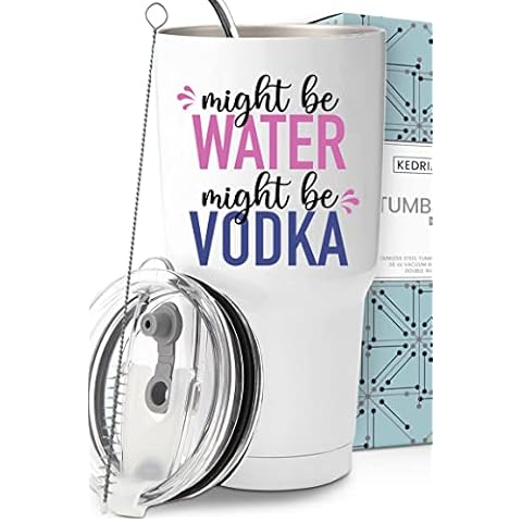 Funny Might Be Vodka Tumbler 30oz, Funny Vodka Gifts For Women Adult Humor, Funny Vodka Coffee Mugs For Women, Vodka Themed Gifts For Women, Funny Vodka Birthday Gifts For Women, Christmas, Gift-Ready Cover