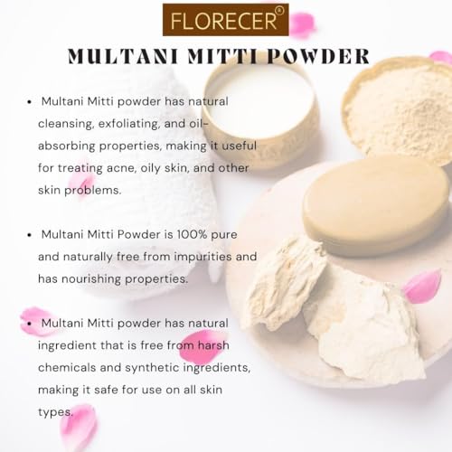 Image of Florecer Kasturi Haldi, Neem, Orange Peel, Beetroot And Multani Mitti Powder For Face And Skin Care- Each 50 Gram