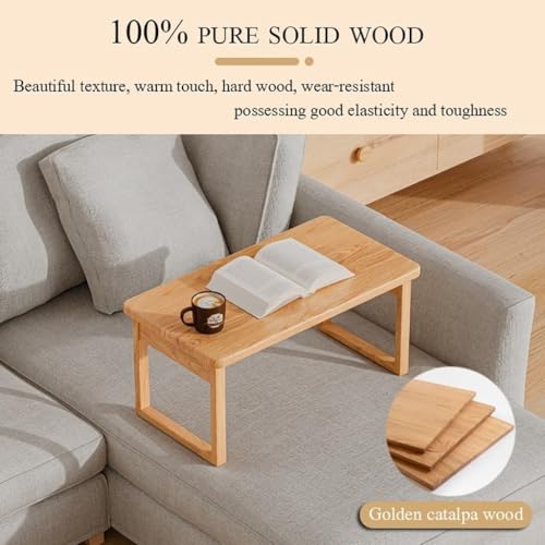 Table basse pliante japonaise en bois massif 80x50x34 cm - 6