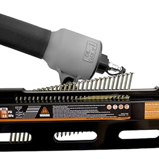 NuMax SFR2190WN Pneumatic 21 Degree 3-1/2" Full Round Head Framing Nailer with Nails (500 Count)