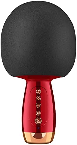 EKLEVOR Wireless Bluetooth Karaoke Microphone,Variable Sound 4-in-1 Portable Handheld Microphone for Girls Kids Adults, Karaoke Speaker Machine, Support Android/iOS/PC for Home KTV, Party, Singing