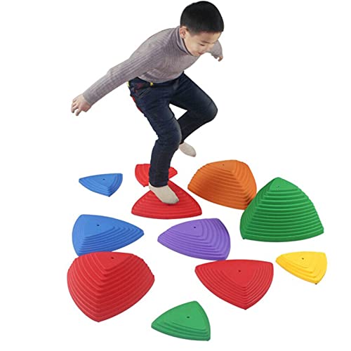 FETION Escalones apilables for niños Plástico Multicolor Durable Escalones for niños pequeños Equipo de Juego al Aire Libre for niños Juguetes de obstáculos for niños Edades / 7926 (Size : 11pcs)